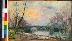 Vista del Sena, París de Albert Charles Lebourg