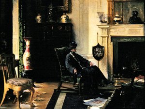 Dama en un interior