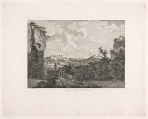 Termas de Caracalla Terme di Caracalla (título sobre objeto) Folletos grabados pintorescamente de Italia (título de la serie) de Albert Christoph Dies