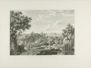 Vista de la muralla serpenteante de Villa Borghese de Albert Christoph Dies