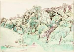 En la granja de Tuck, Tunley de Albert Daniel Rutherston