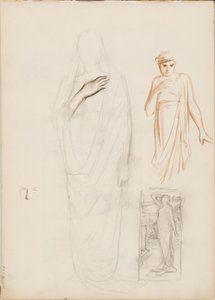 Aino Ackté como Alcestis, boceto de Albert Edelfelt