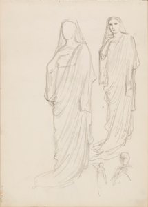 Aino Ackté como Alcestis, boceto