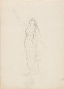 Aino Ackté como Alcestis, boceto de Albert Edelfelt