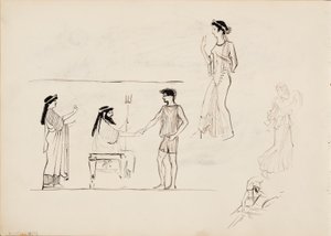Figuras masculinas y femeninas antiguas de Albert Edelfelt