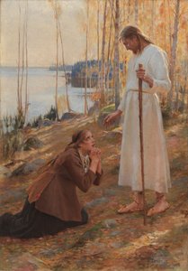 Cristo y María Magdalena, una leyenda finlandesa de Albert Edelfelt