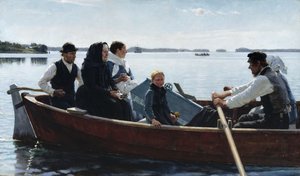 El traslado del ataúd del niño / El funeral de un niño de Albert Edelfelt