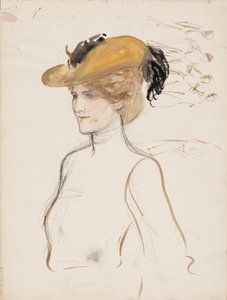 Mujer con sombrero de Albert Edelfelt