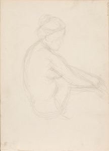 Sentarse desnudo de Albert Edelfelt