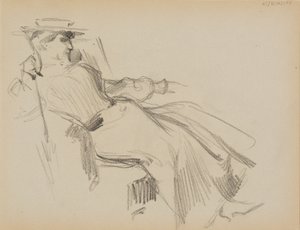 Mujer sentada de Albert Edelfelt
