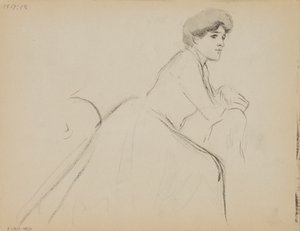 Mujer sentada, de perfil de Albert Edelfelt