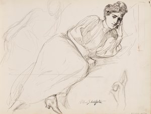Mujer descansando de Albert Edelfelt