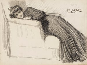Mujer descansando de Albert Edelfelt