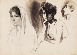 Cifras femeninas de Albert Edelfelt