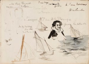 Veleros y personajes de Albert Edelfelt