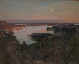 Noche de verano, fiordo de Haiko de Albert Gustaf Aristides Edelfelt