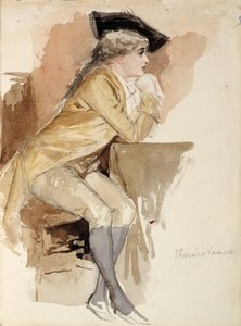 Thérèse Lainville vestida al estilo del siglo XVIII de Albert Edelfelt