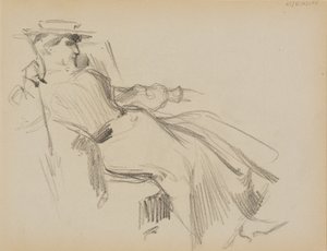 Mujer sentada de Albert Edelfelt
