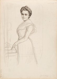 Camille Vallery-Radot, boceto para retrato de Albert Edelfelt