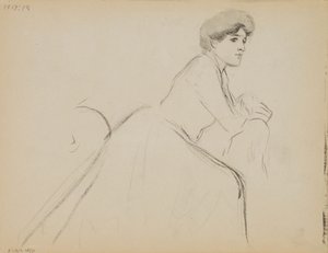 Mujer sentada, de perfil de Albert Edelfelt