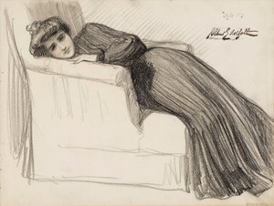 Mujer descansando de Albert Edelfelt