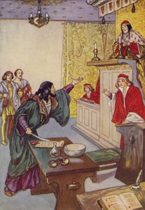 Shakespeare: El mercader de Venecia (litografía en color) de Albert Edward Jackson