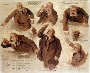 Las diferentes expresiones de Jean Jaures de Albert Eloy Vincent
