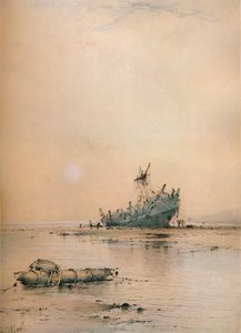 Marea baja en Leigh, c1899