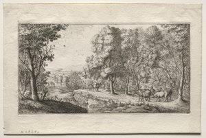 El camino en el borde del bosque de Albert Flamen