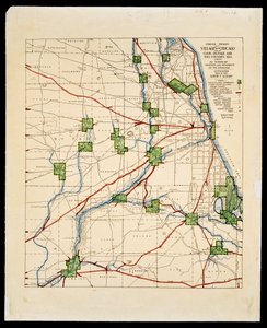 Mapa de los caminos y pueblos de los indios americanos
