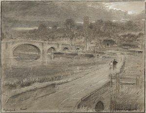 Aylesford, Kent (acuarela) de Albert Goodwin