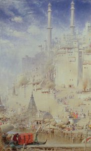 Benarés (también conocido como Varanasi) de Albert Goodwin