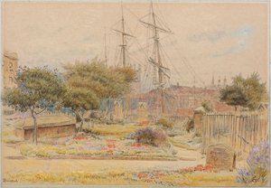 Bristol (acuarela con pluma y tinta sobre papel tintado) de Albert Goodwin