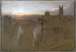 Canterbury 1921 (acuarela) de Albert Goodwin