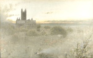 Amanecer en Canterbury de Albert Goodwin