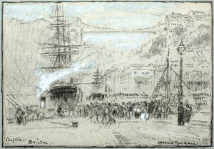 Clifton, Bristol (tinta, tiza y acuarela) de Albert Goodwin
