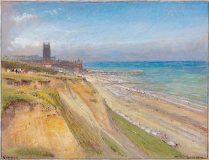 Cromer (acuarela con tinta corporal y lápiz sobre papel tintado) de Albert Goodwin