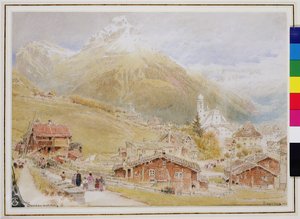 Engelberg, domingo por la mañana, c.1909-11 de Albert Goodwin