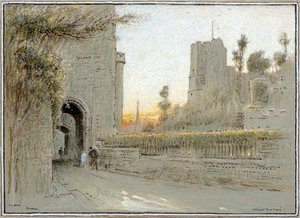 Lewes, Sussex (acuarela) de Albert Goodwin