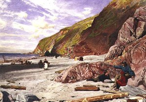 Lynmouth, Devon, la Historia del Naufragio de Albert Goodwin