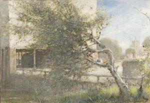 Sturry cerca de Canterbury, c.1860-c.1932 de Albert Goodwin