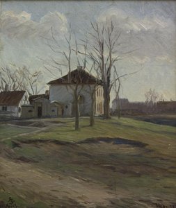Una Granja en Valby, cerca de Copenhague de Albert Gottschalk