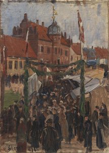 Mercado en Stege Torv de Albert Gottschalk