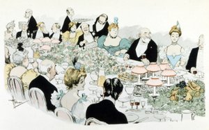 Cena por A. Guillaume en 1908 (dibujo) de Albert Guillaume