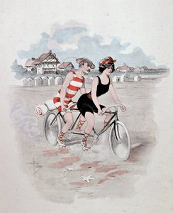 Los beneficios del tándem - en "La Estrella de Mar" de A. Guillaume, Ed Simonis Empis, París 1897 de Albert Guillaume