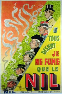 Póster publicitario de la marca de cigarrillos, Le Nil
