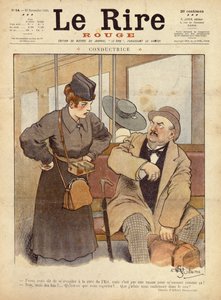 El conductor del tren, caricatura de Le Rire Rouge, 27 de noviembre de 1915 de Albert Guillaume