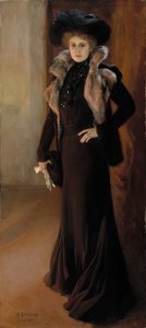 Retrato de la cantante de ópera Aino Ackté 1876-1944, 1901 de Albert Gustaf Aristides Edelfelt