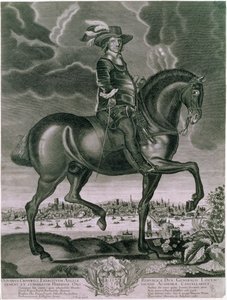 Retrato ecuestre de Oliver Cromwell de Albert Haelwegh