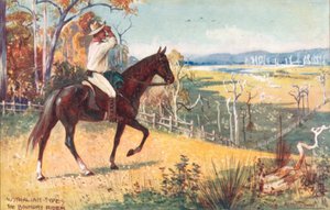 Tipos australianos: Boundary Rider (litografía en color)